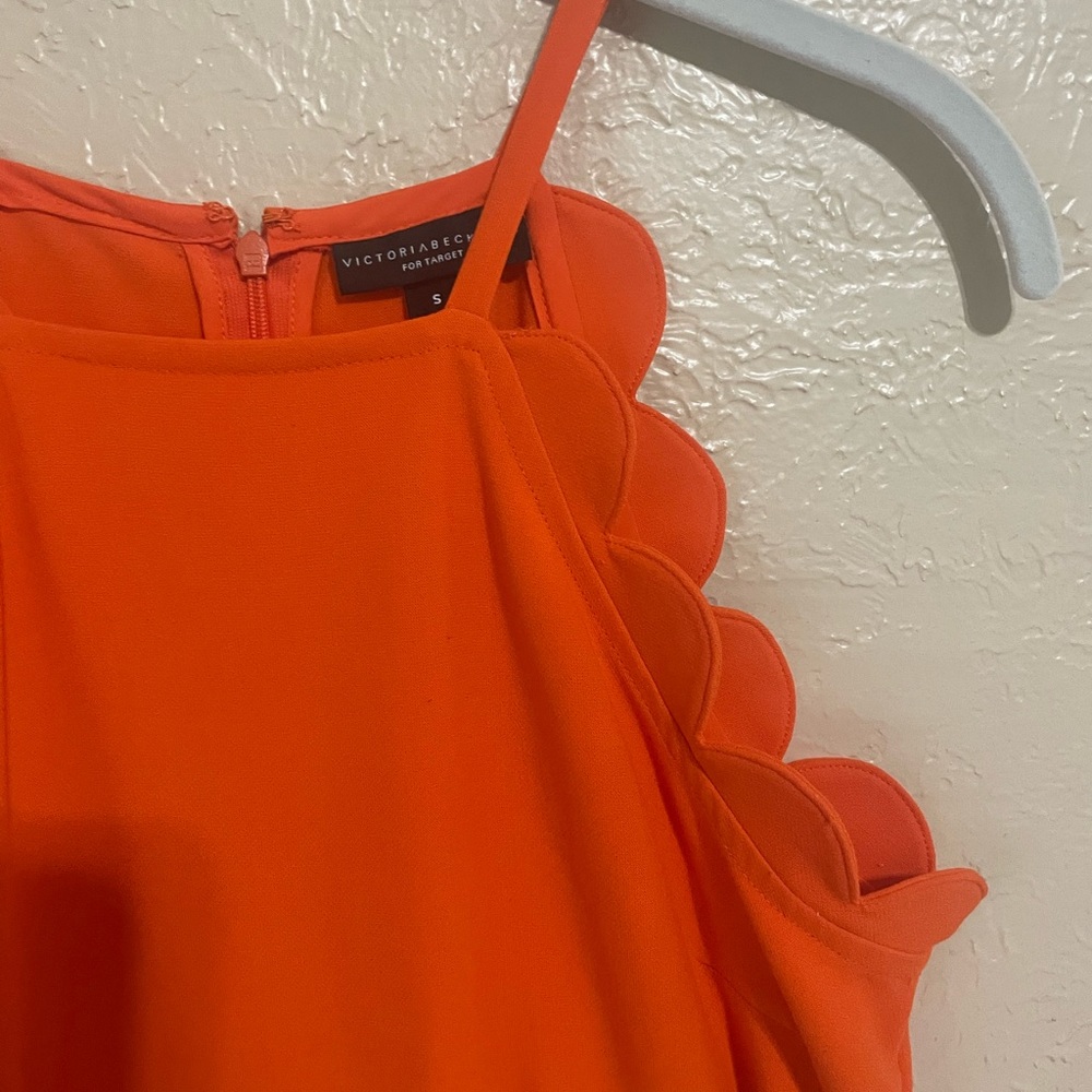 Victoria Beckham x Target Mandarin Scalloped Romper Small NWOT